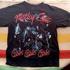 Medium T-shirt Rocker Motley Crue Girls Girls Girls Band Black ComfortSoft